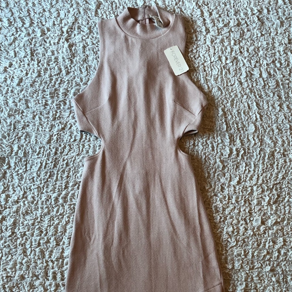 NWT Forever 21 blush cut out dress